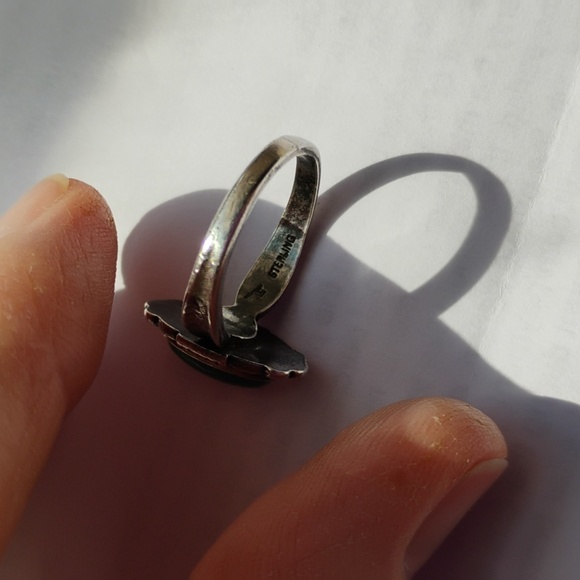 Sterling & Turquoise Silver 925 Band Size 6.6 - Picture 6 of 7